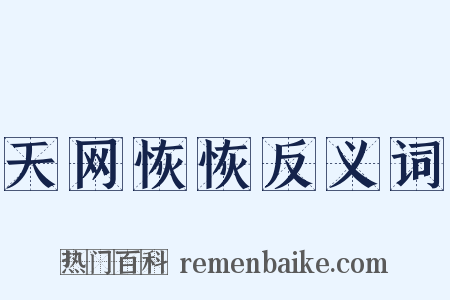 天网恢恢反义词是什么意思的图片